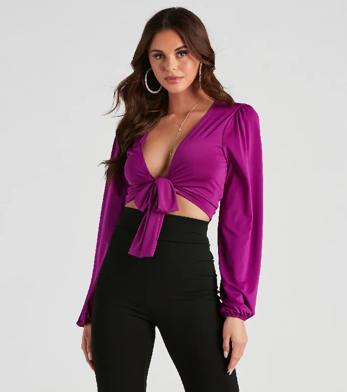 Weekend Savings Spectacle Smooth Moves Tie Front Top
