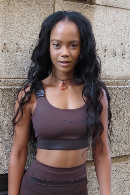 Weekend Deals That Sizzle AR 2197 - RUSHED STRAP CROP TOP