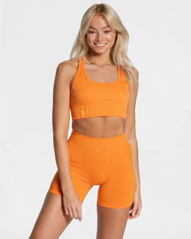 Weekend Deals to Make You Happy Everyday Backless Top "Orange"