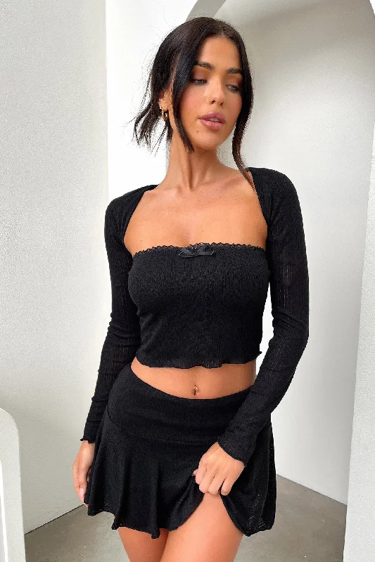 Markdown Sale Pyper Crop - Black