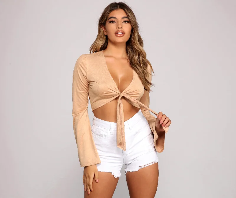 Weekend Savings Extravaganza Major Boho Vibes Tie-Front Top