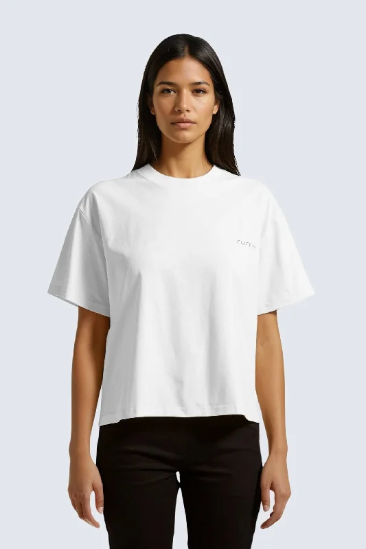 The Best Prices W Moon Tee Short Oversize - Snow