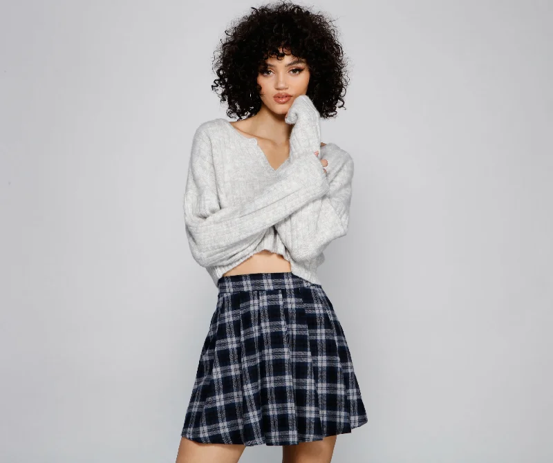 Exclusive Offer Casual Cutie Henley Crop Top