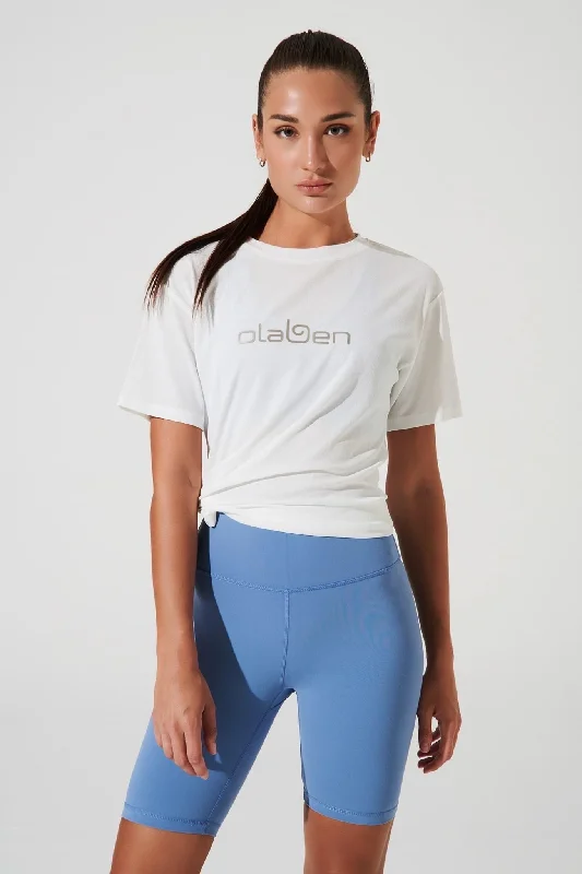 Weekend Steals Await Olaben Athletic Tee - White