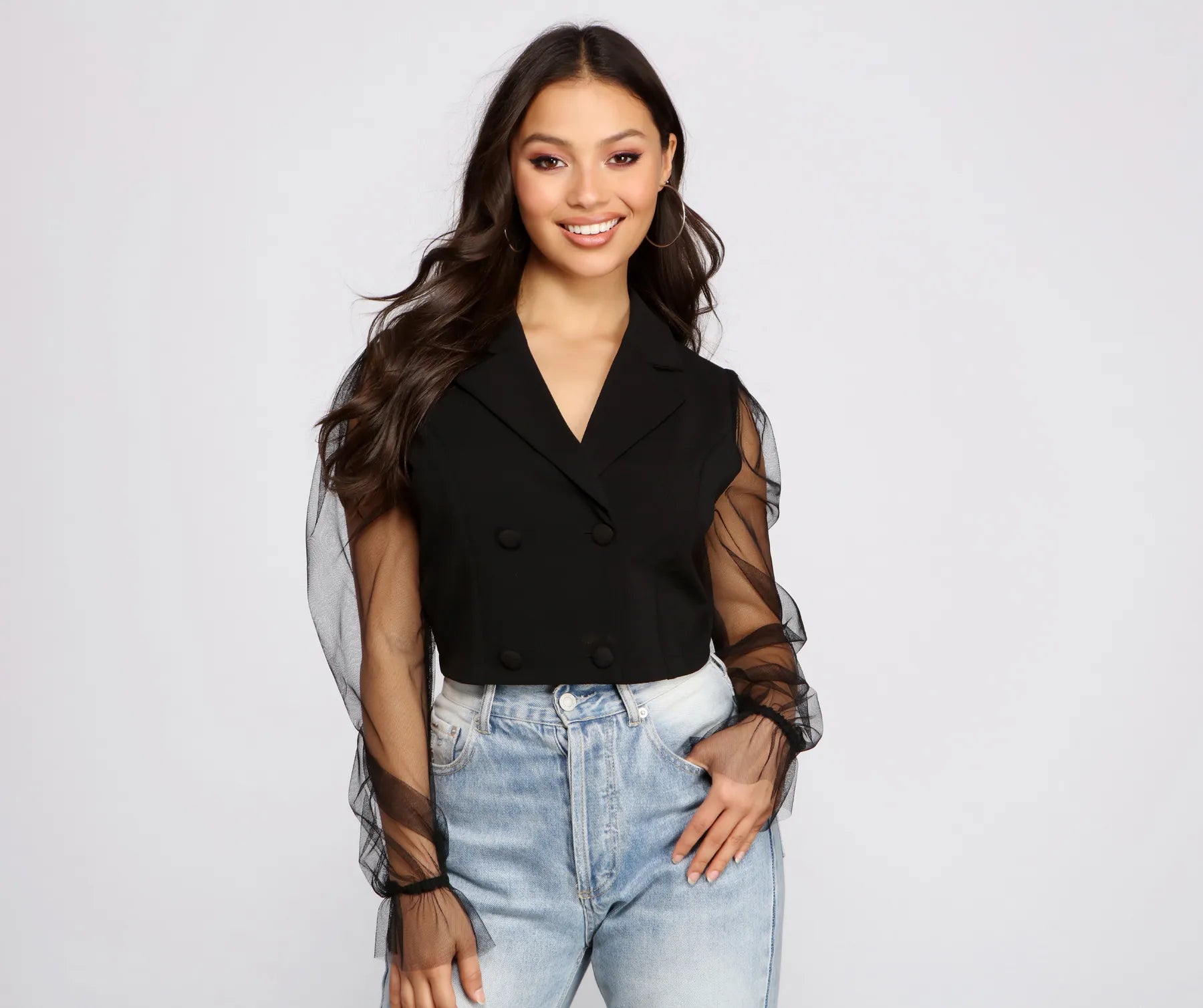Your Weekend, Your Savings Miss Trendsetter Cropped Crepe Blazer