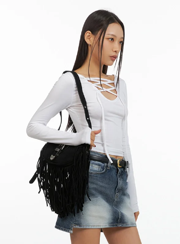 Weekend Savings Fiesta X Strap Slim Fit Crop Top IS427