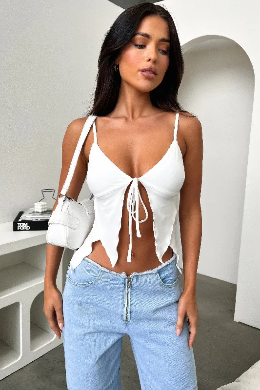 Don't Miss Out Alessandra Top - White