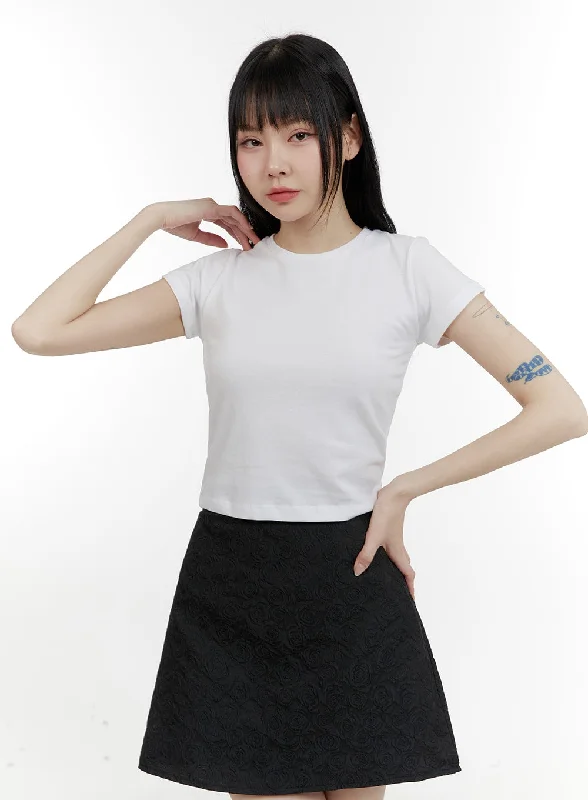 Weekend Deals That Amaze Essential Crop Short Sleeve Tee CM429