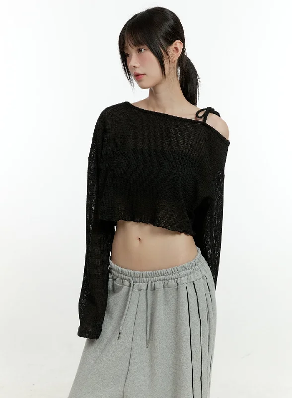 Weekend Bargains to Sizzle Swaying Siren One-Shoulder Crop Top CG402