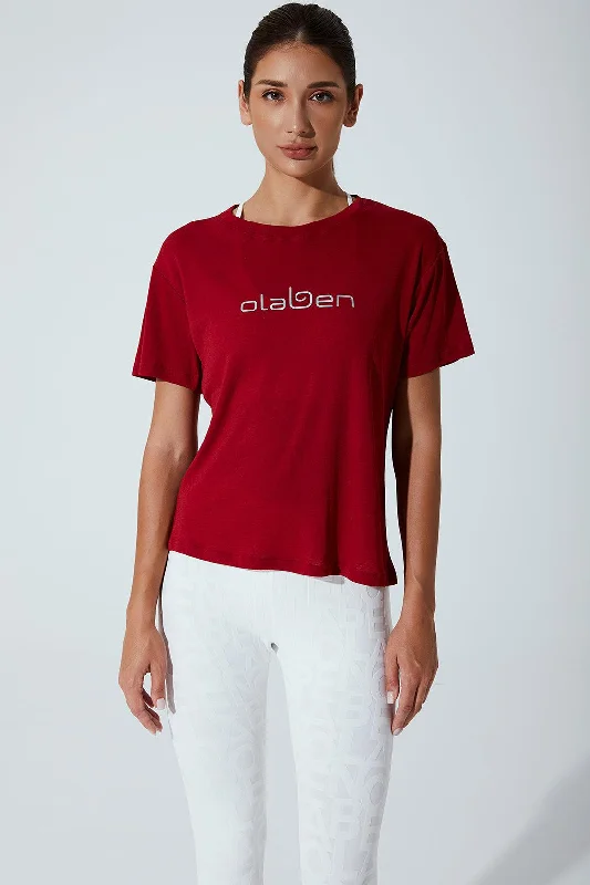 Weekend Bargains Just for You Olaben Athletic Tee - Savvy Red