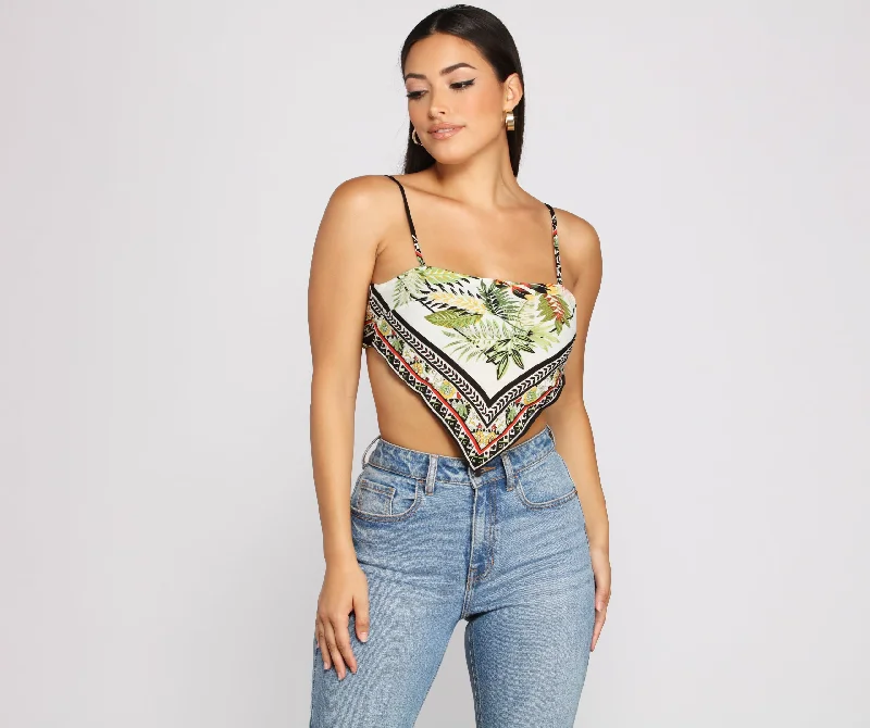 Super Savings Set On The Tropics Handkerchief Top