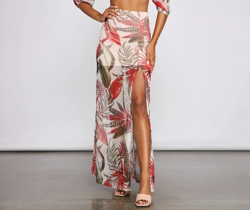 Reduced Rates Tropic Dreams Mesh Maxi Skirt