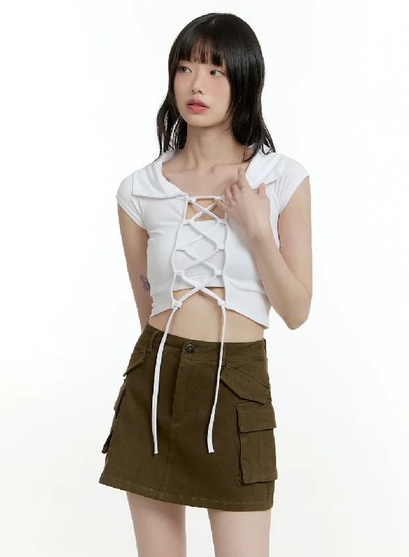 Fantastic Savings X Strap Crop Top CL426