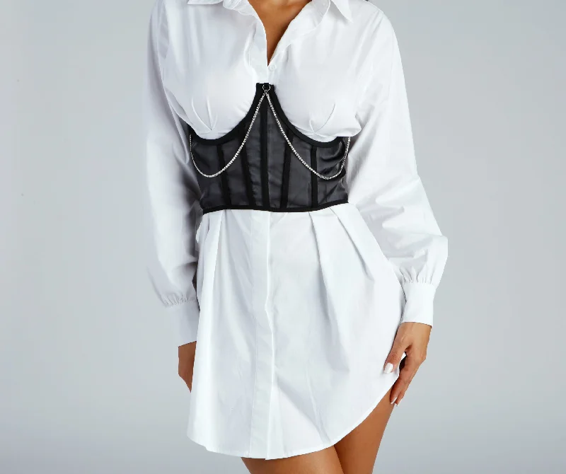 Lowest Price Sultry Glam Rhinestone Strap Underbust Bustier