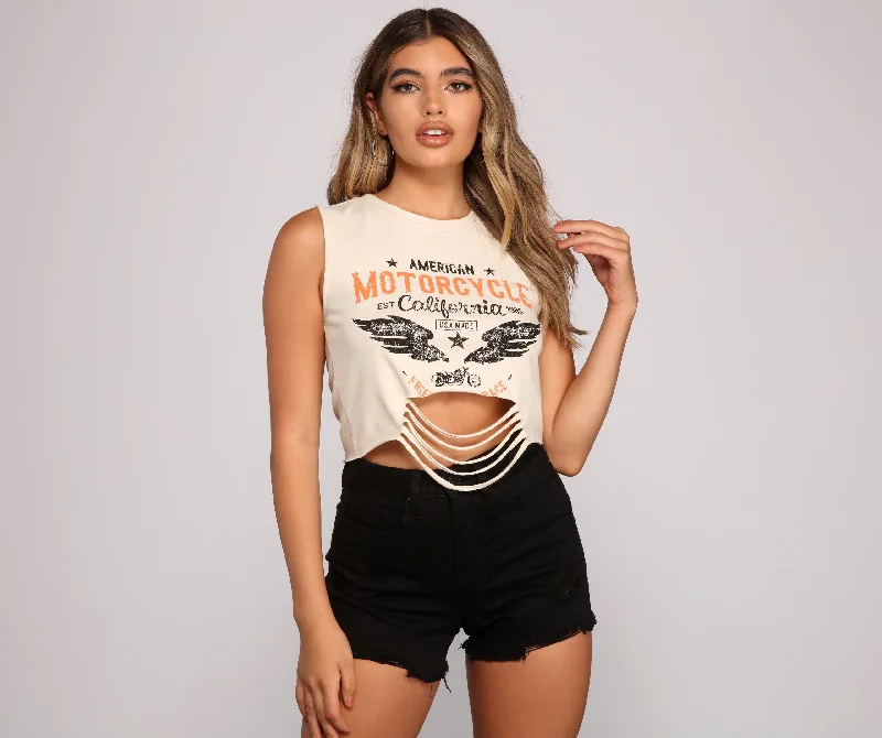 Big Savings Add Some Edge Cropped Graphic Tee