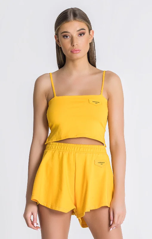 Weekend Savings Sensation Yellow GK25 Crop Top