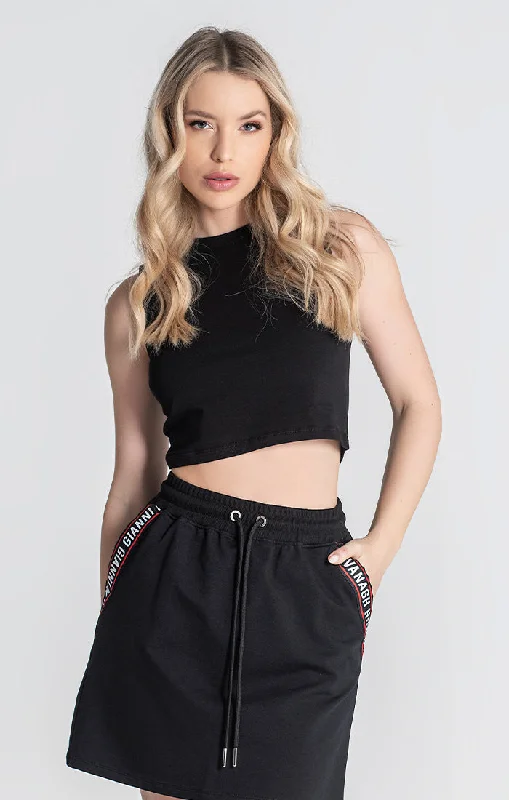 Weekend Savings Fiesta Black Core Crop Top