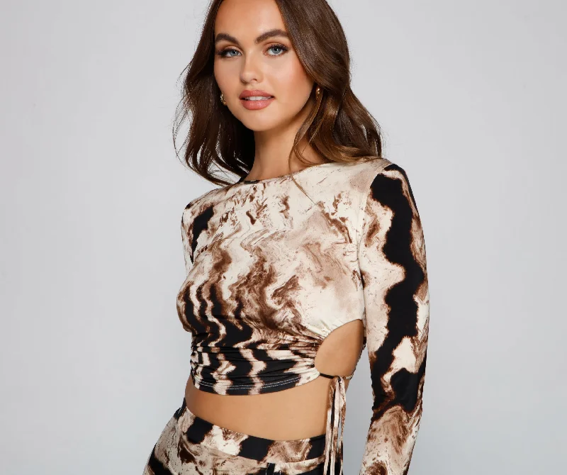 Don't Miss Out Trendy Behavior Cutout Crop Top