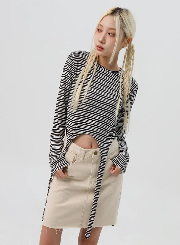Steals and Deals Striped Long Sleeve Top IS307