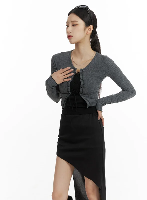 Price Drop X Strap Slim Fit Crop Top CM405