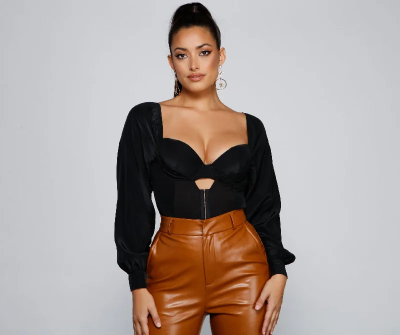 Unwind with Weekend Discounts Night-Out Chic Corset Crop Top