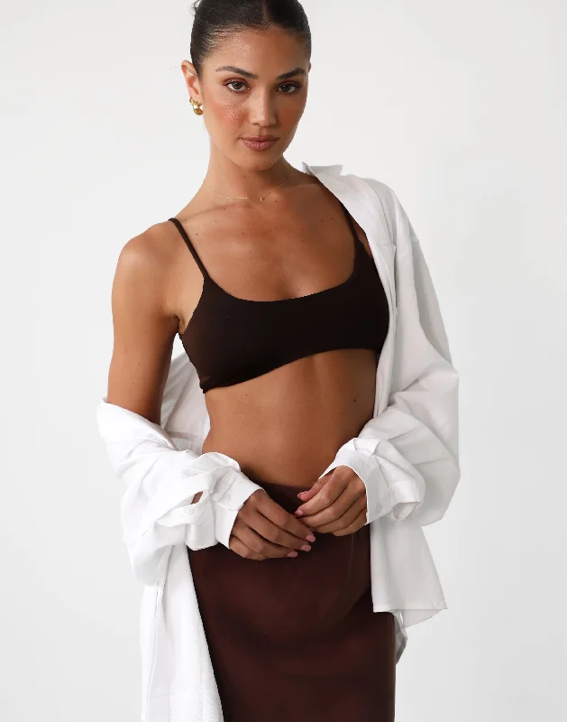 Weekend Offers That Excite Stamina Crop Top (Cocoa)