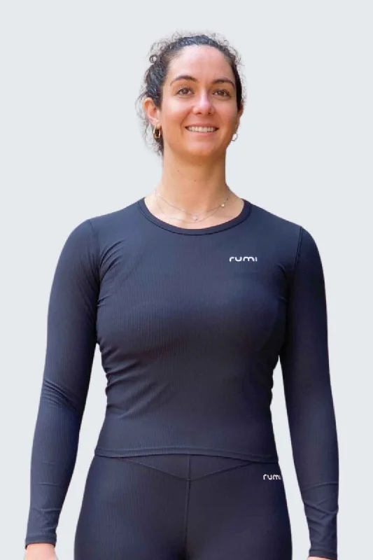 Mega Sale W SunRib Fit Tee Long-Sleeve - Black