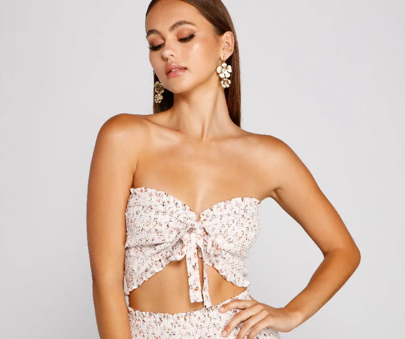 Early Bird So Darling Ditsy Floral Tube Top