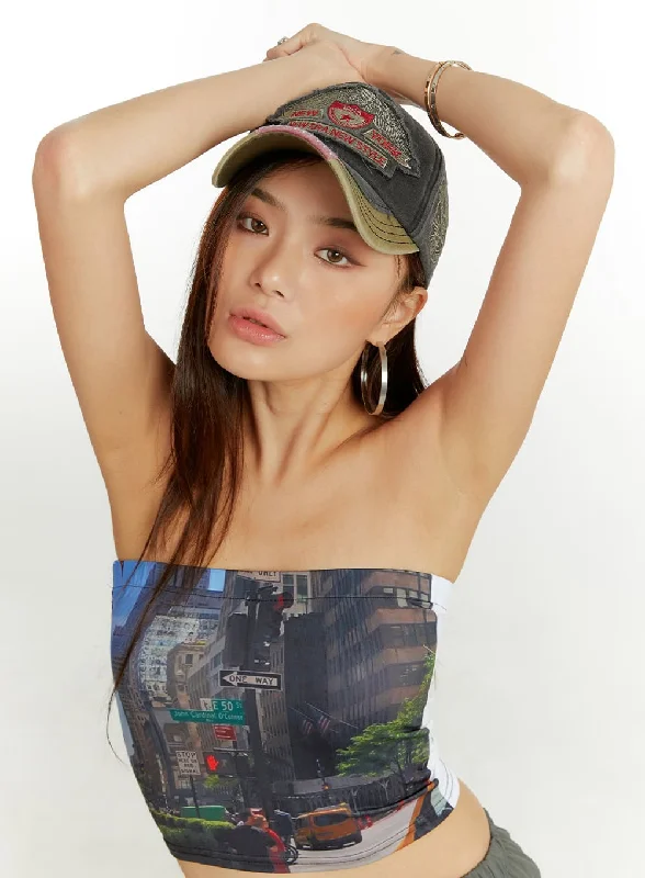 Act Fast Graphic Bliss Tube Top CU421
