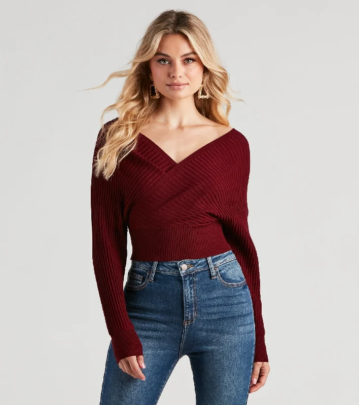 Weekend Sale: Don't Miss Out Doll It Up Open Back Ribbed Sweater