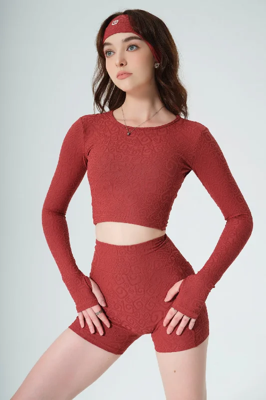 Special Offer Nala Long Sleeve 3D Bra - Merlot