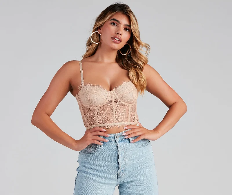 Weekend Offers That Amaze Lace Appeal Scalloped Lace Bustier