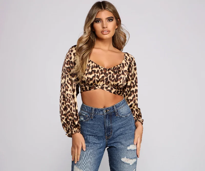 Weekend Discounts to Relish Feline Fierce Leopard Print Crop Top