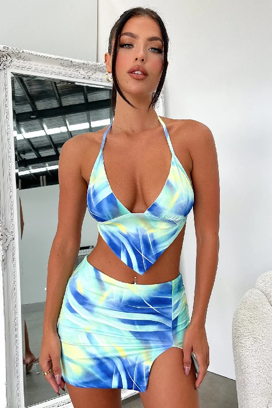 Now Available Izira Crop - Blue / Green