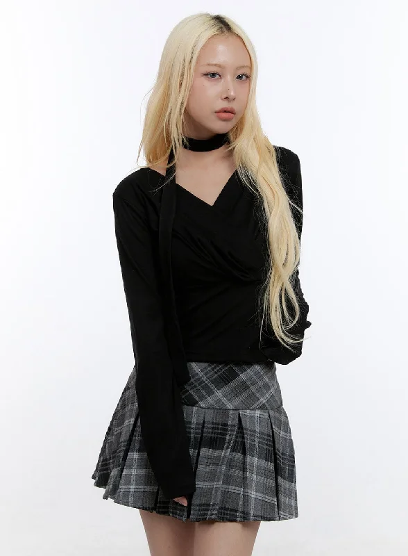 Quick Deals V-Neck Slim Top Choker Set CO419