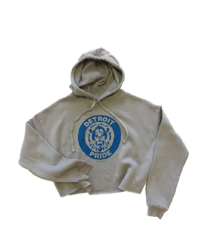 Shop Now Ink Detroit Pride Fleece Crop Hoodie - Storm Grey