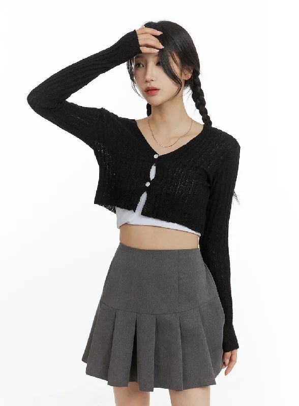 Weekend Savings Spectacle V-Neck Cropped Cardigan CM427