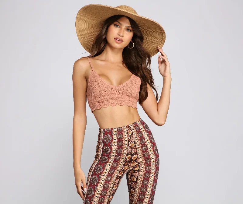 Major Deal Casual-Chic Vibes Crochet Crop Top