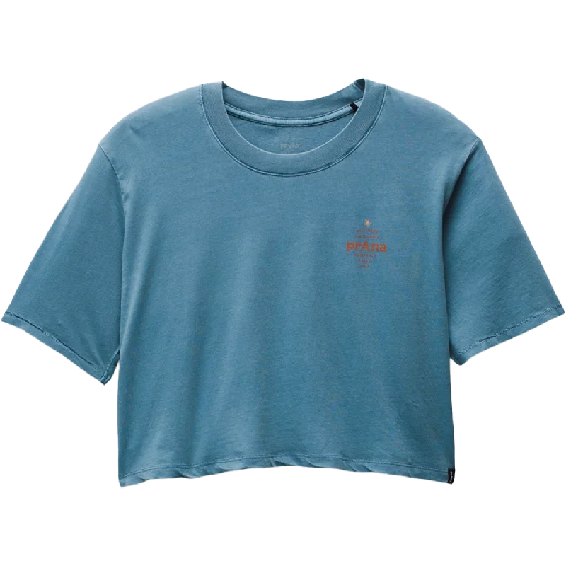 Weekend Deals to Make You Smile Women's Everyday Vintage-Washed Graphic Cropped Tee