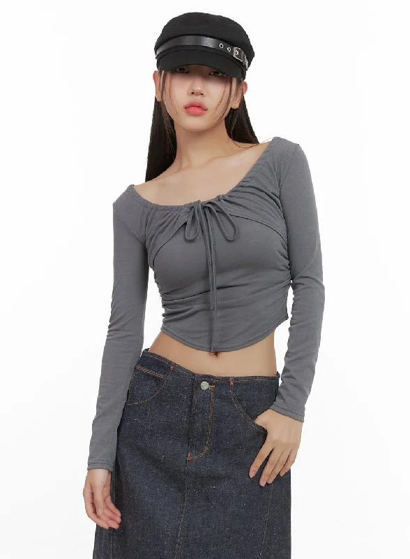 Weekend Deals to Make You Smile Ribbon Strap Bolero Crop Top CS405