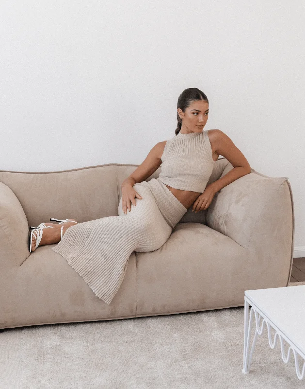 Weekend Discounts to Savor Untouchable Knit Top (Mocha)