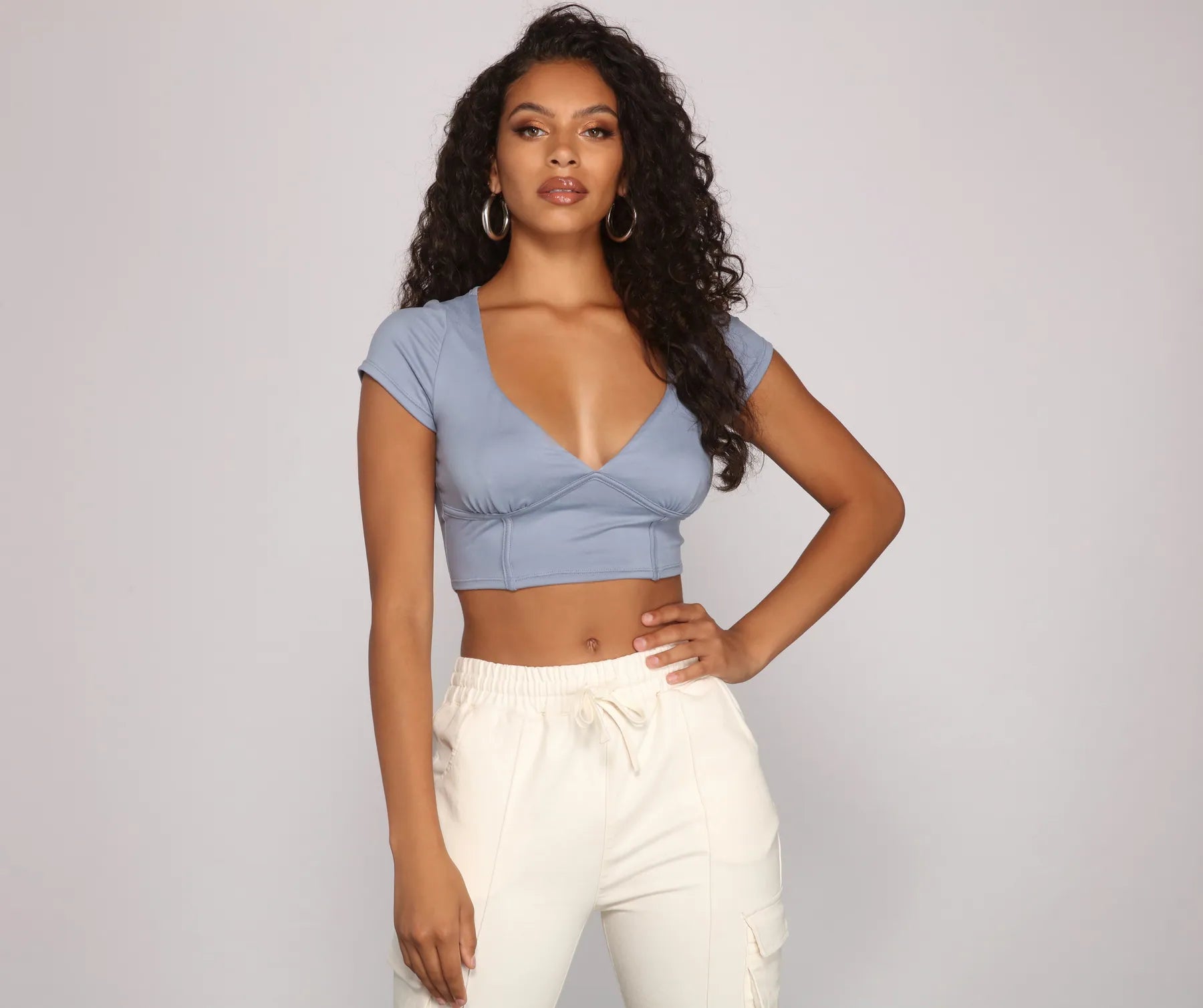 Weekend Offers That Shine Keeping Knit Chic Ribbed Knit Crop Top