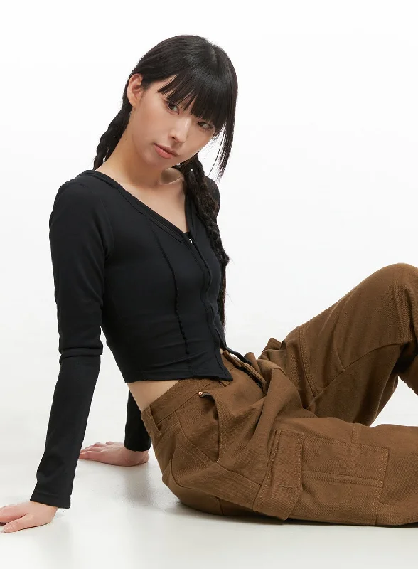 Time-Sensitive Hoodie Crop Top CG420