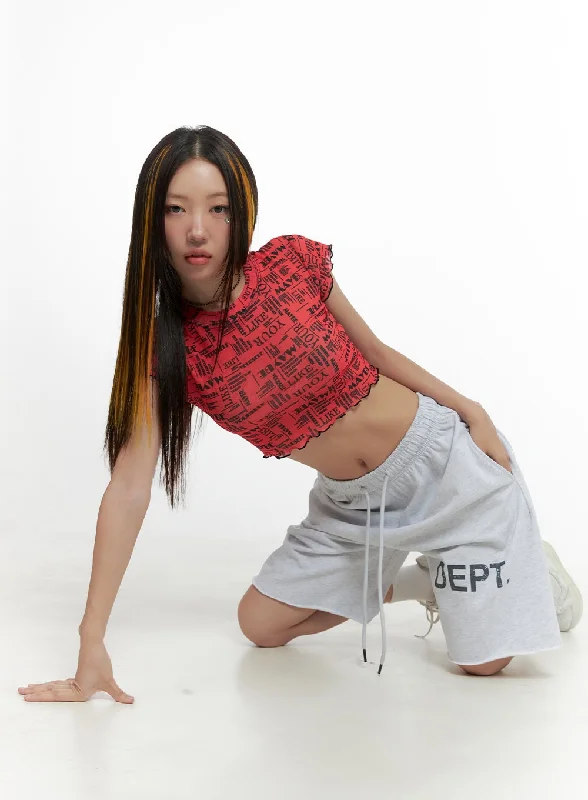 Weekend Deals That Thrill Lettering Love Crop Top OG406