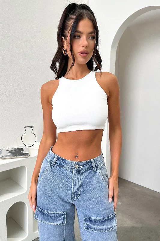 Instant Savings Adelina Crop - White
