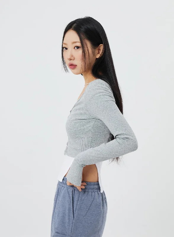 Extra Savings Basic Cropped Cardigan CF315