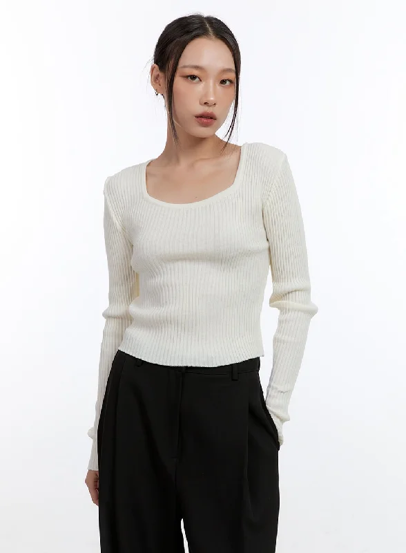 Crazy Deal Square-Neck Solid Crop Top CN401
