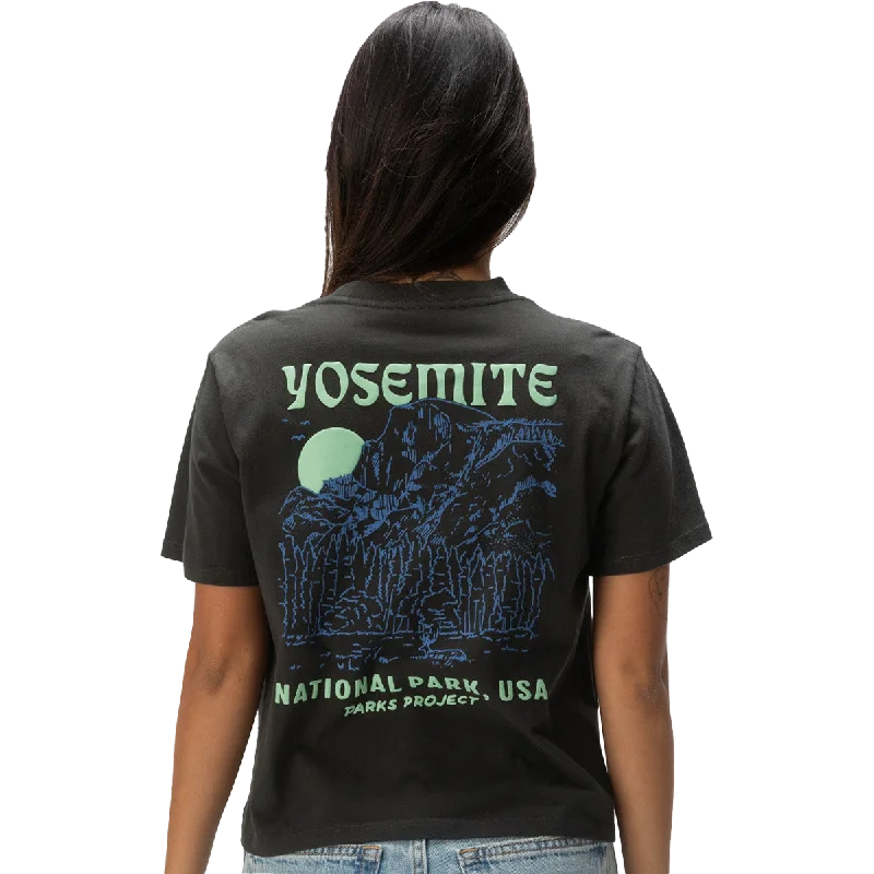 Make Your Weekend Count with Savings Women's Yosemite Puff Print Short Sleeve Boxy Tee