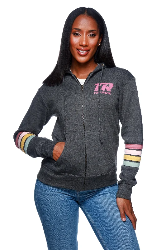 Weekend Extravaganza: Shop Now Full Zip Top Rank Women's Hoodie