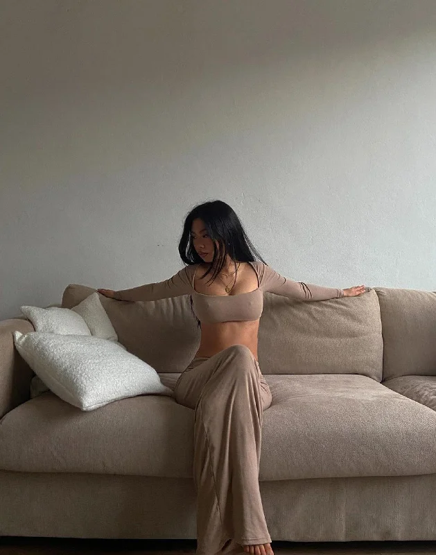 Weekend Offers That Delight Broadway Crop Top (Mushroom)